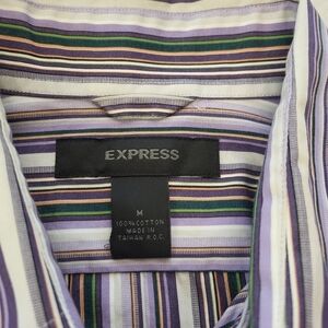 Express Multi-Colored Striped Button Down Classic Shirt Men's Size M